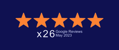 5-star Google Reviews x 26…
