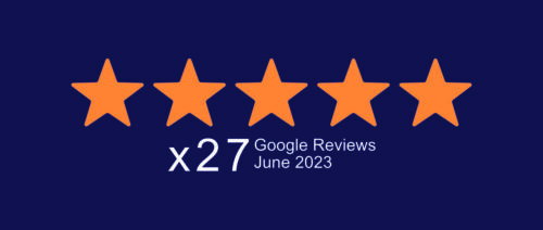 5-star Google Reviews x 27…