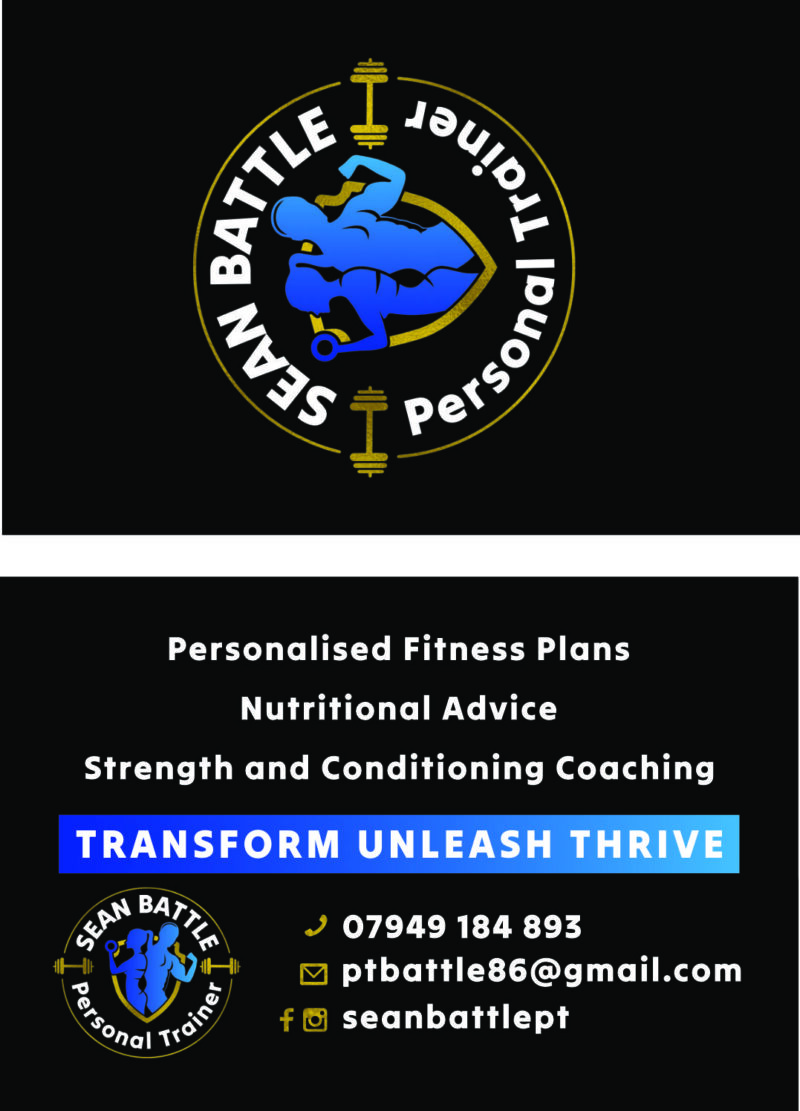 Sean Battle Personal Trainer Business Cards