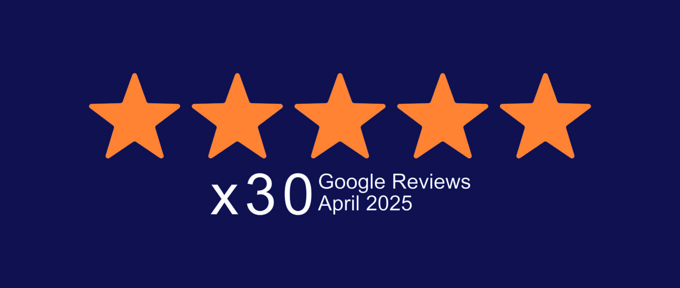 5-star Google Reviews x 30…