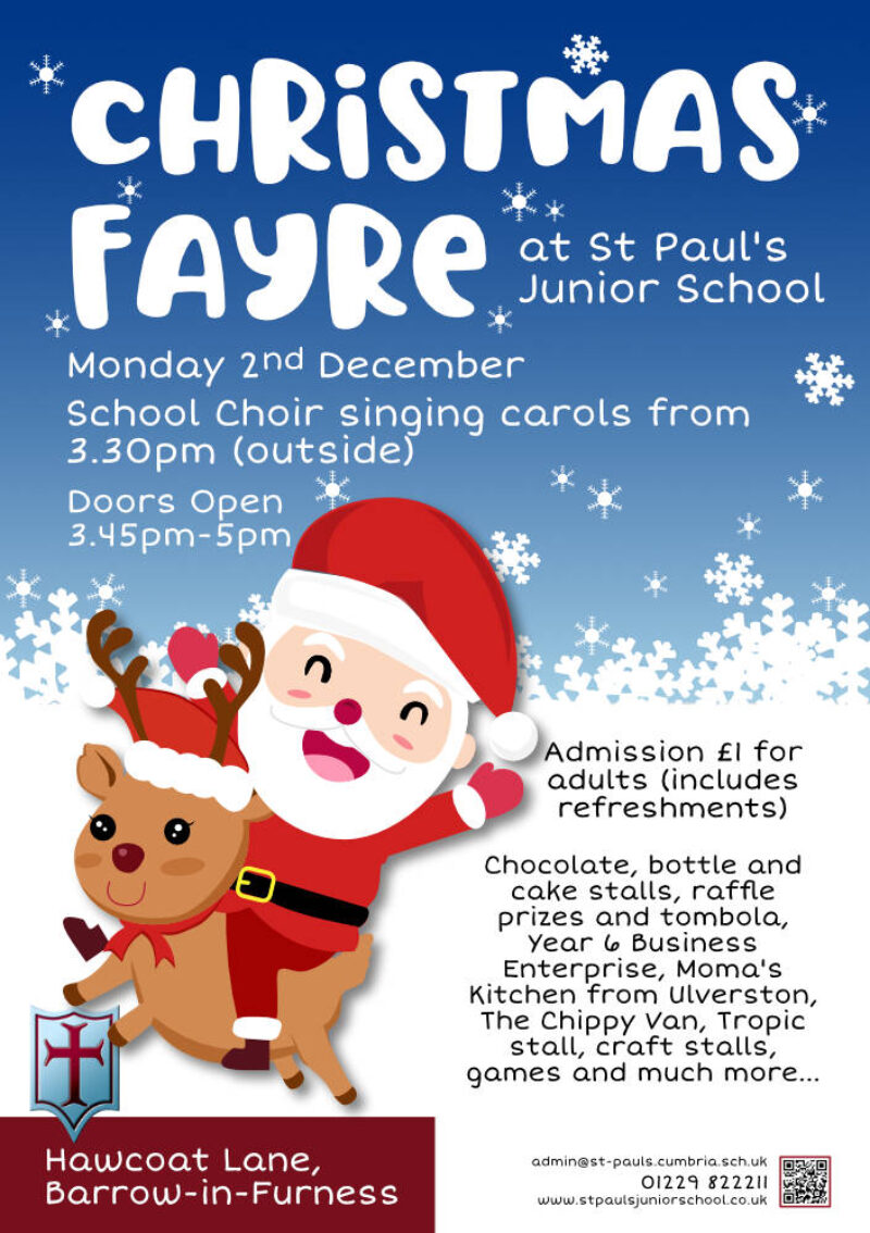St Paul’s Junior School Christmas Fair Flyer